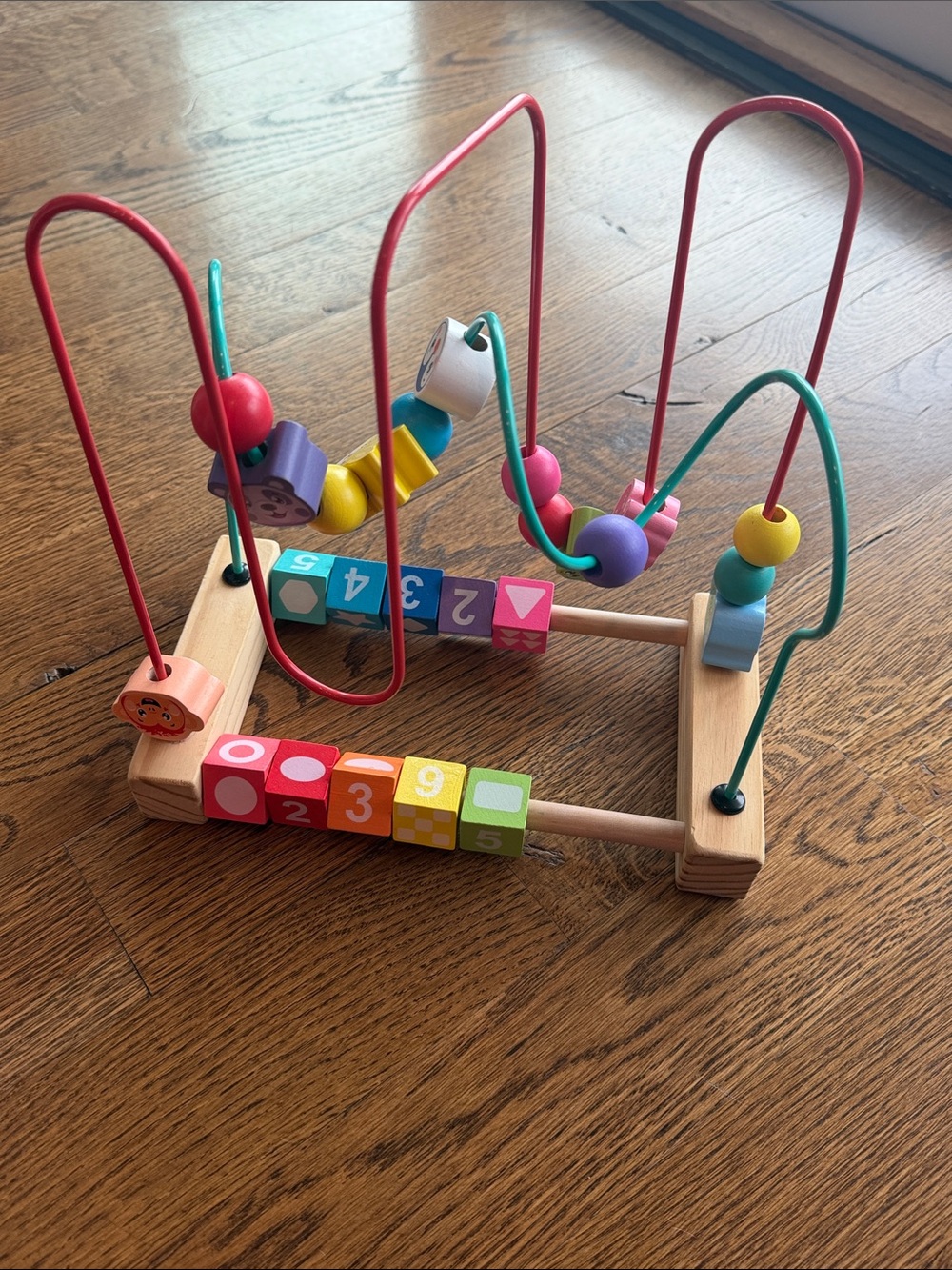 Wooden Bead Maze and Counting Cubes - Multicolor Kids Activity Toy